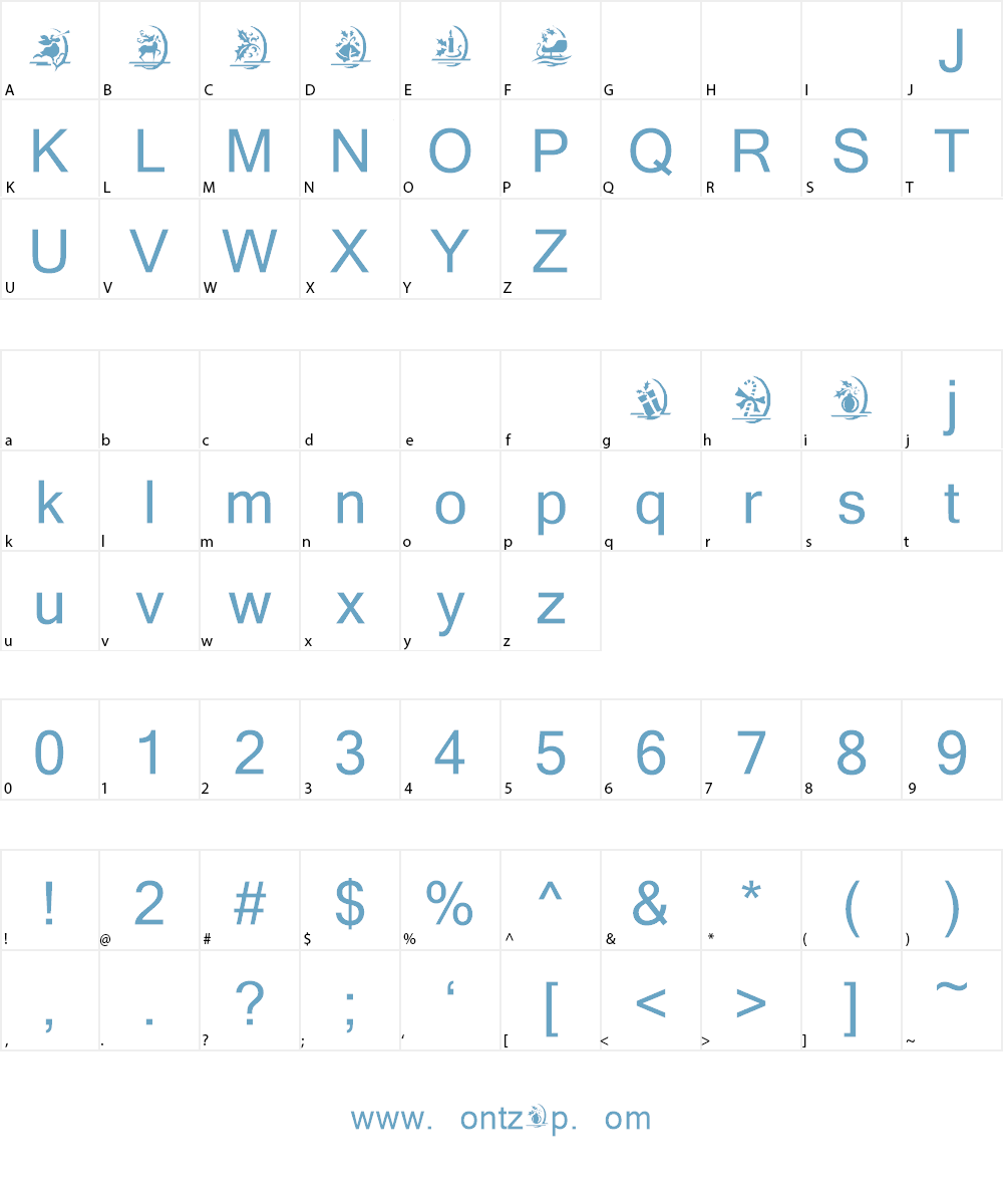 KR Christmas Dings One Font Character